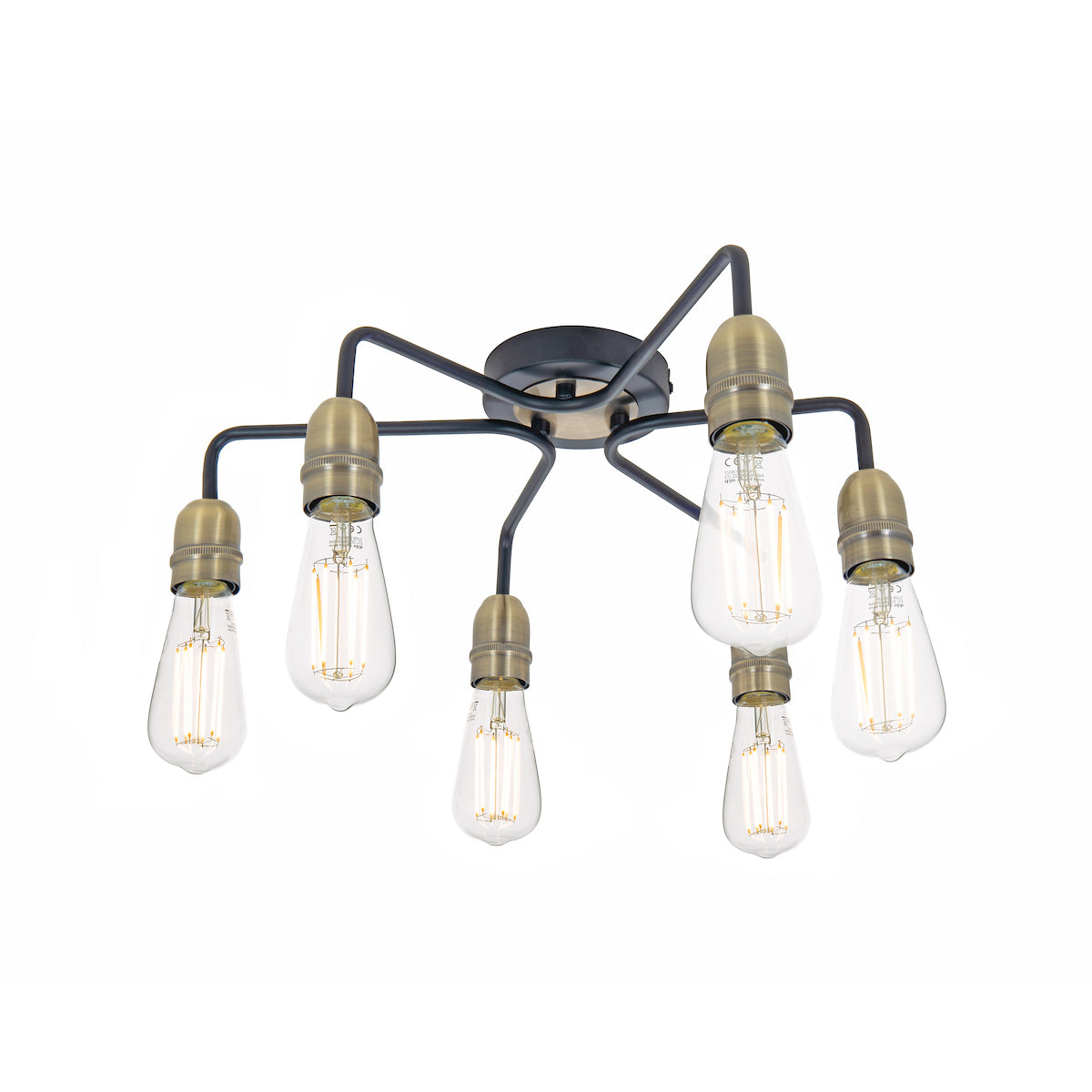 Kiefer 6 Light Flush