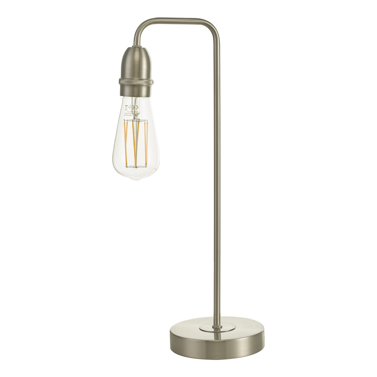 Kiefer table lamp in satin silver