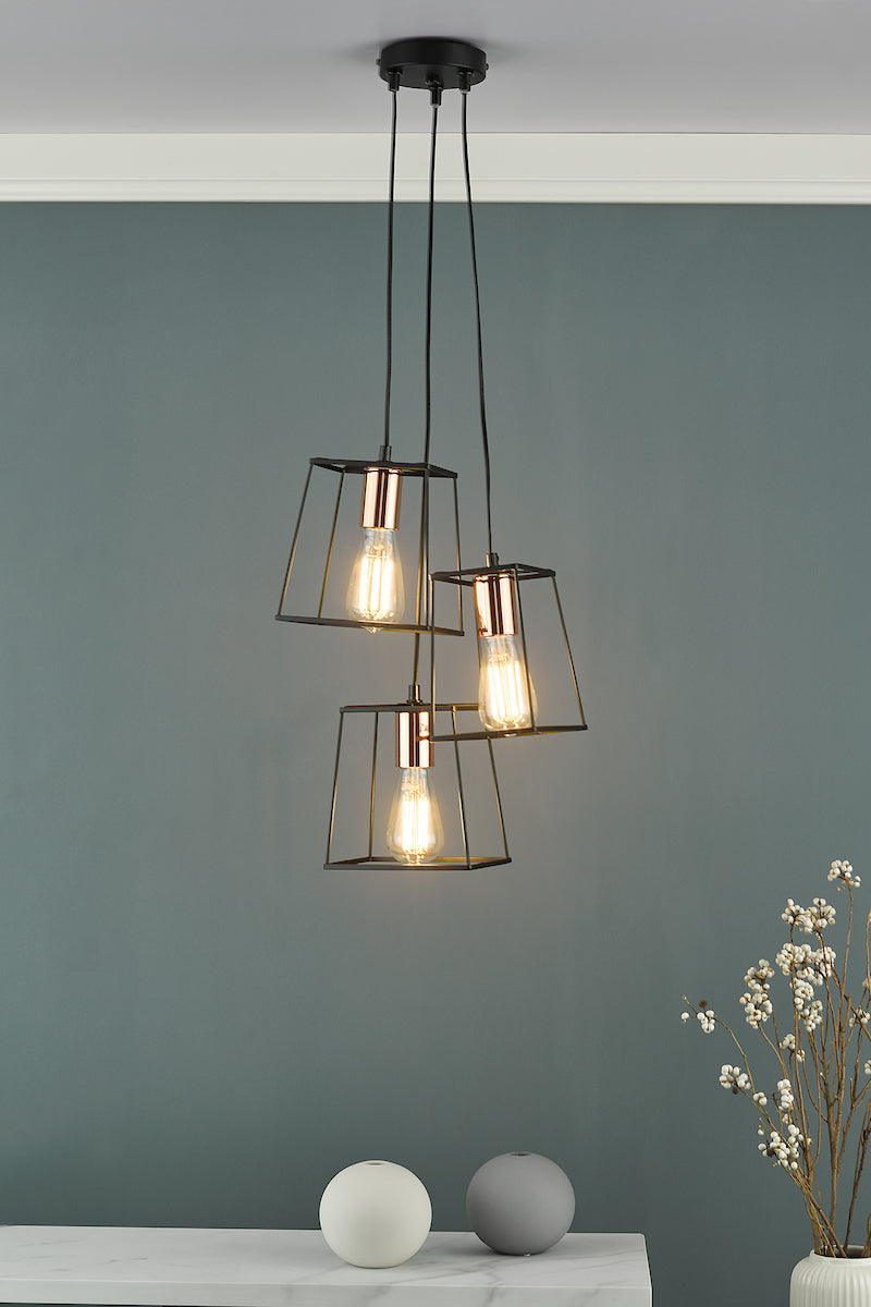 Tower 3 Light Cluster Pendant