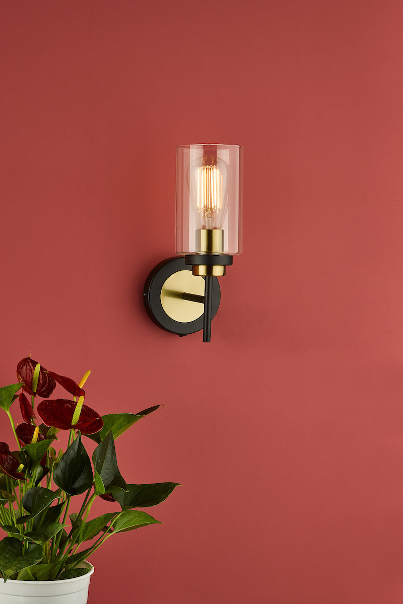 Abel Black & Brass Single Wall Light