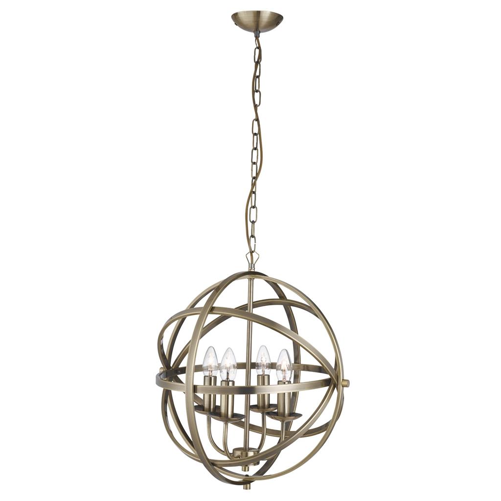 Orbit 4 Light Cage Frame Pendant