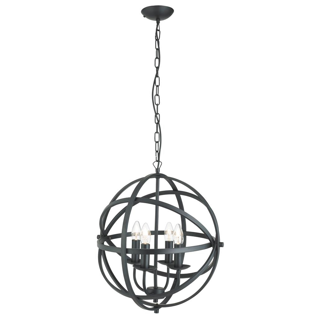 Orbit 4 Light Cage Frame Pendant