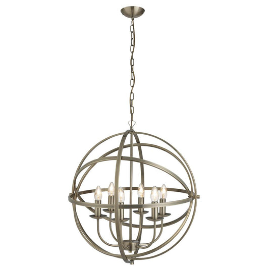 Orbit 6 Light Cage Frame Pendant