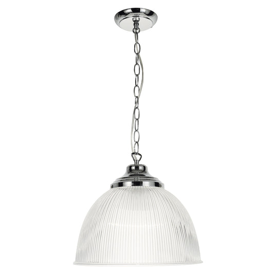 Edna Ribbed Glass Pendant