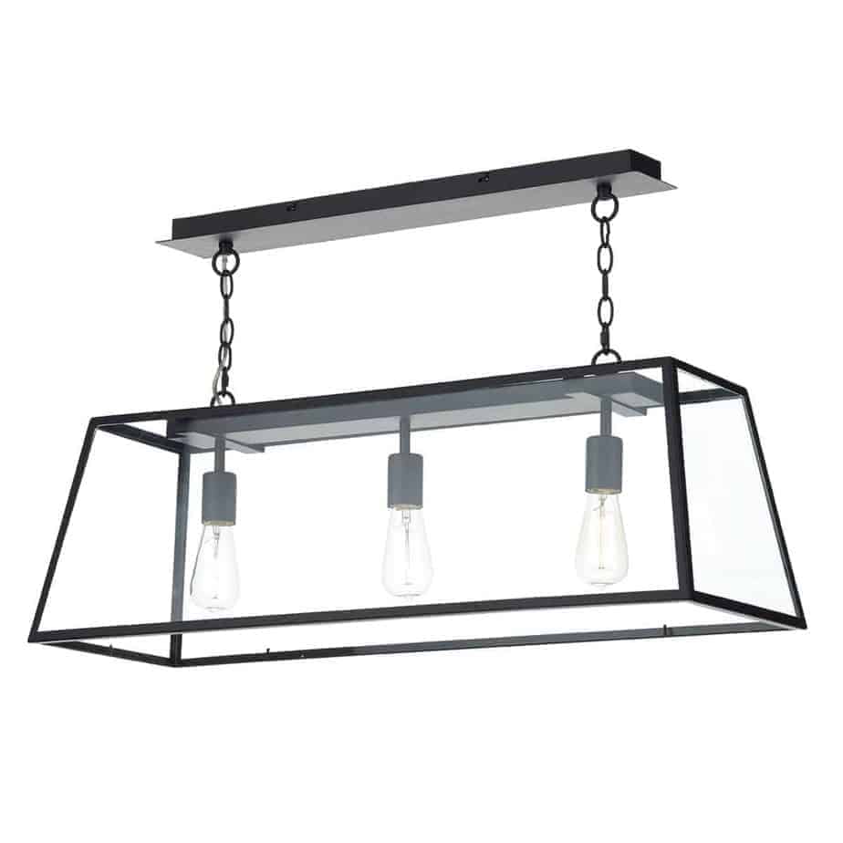 Academy 3 light bar pendant in black